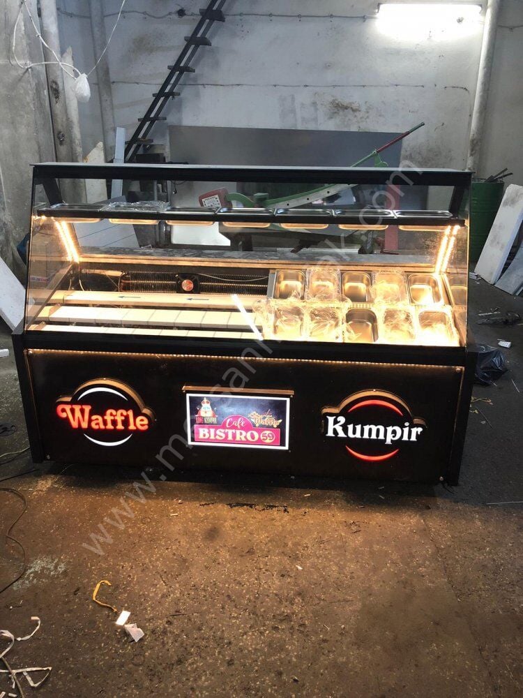 Kumpir Waffle Dolabı Black Model