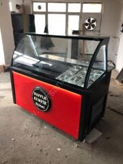 Waffle ve Kumpir Dolabı Ön Dekor Kırmızı Kaplama