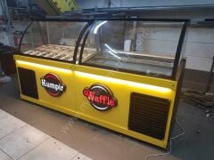 Waffle Ve Kumpir Dolabı Sarı Model