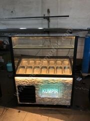 Kumpir Dolabı Düz Cam