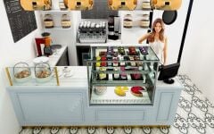 Pasta Teşhir Dolabı ve Hazırlık Tezgahı Seti