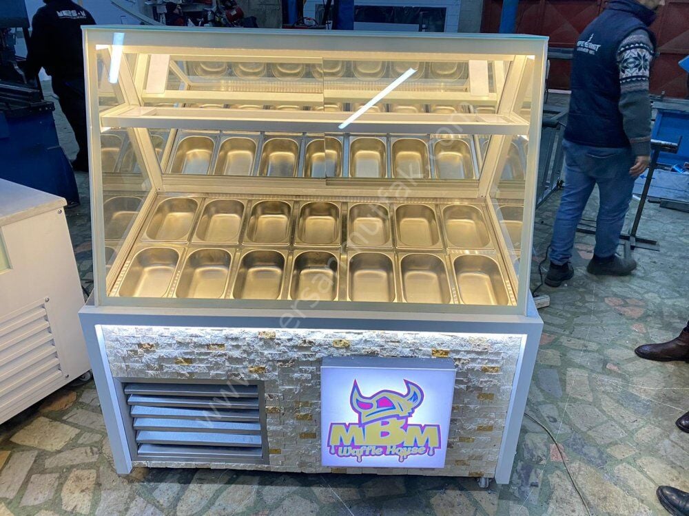 Waffle Dolabı Ön Taş Dekorlu