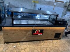 Salat Bar Tezgahı Ahşap Ön Model