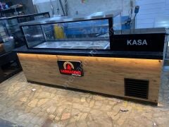 Salat Bar Tezgahı Ahşap Ön Model