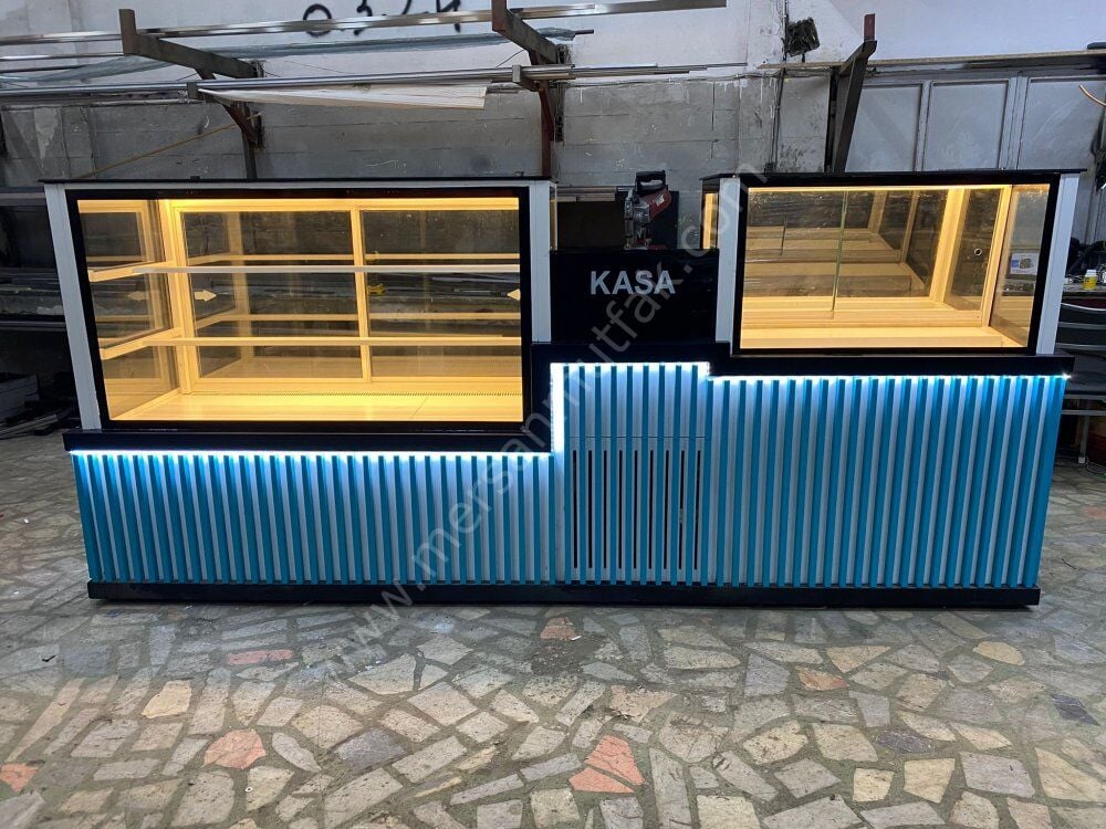 Pasta ve Waffle Dolabı Mavi Model Set