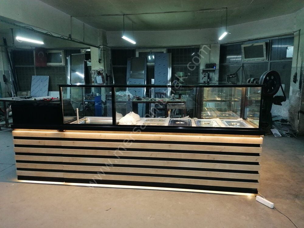 Benmari ve Pasta Dolabı Seti Ahşap Model