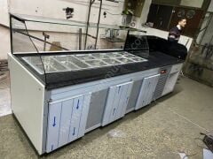 Salat Bar Tezgahı Kırmızı Model