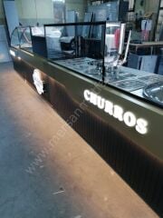 Waffle ve Churros Tezgahı Ahşap Model