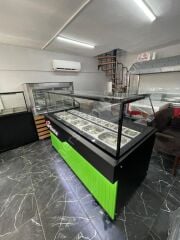 Salat Bar Dolabı Yeşil Model