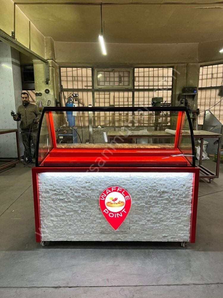 Waffle Dolabı Kırmızı Model