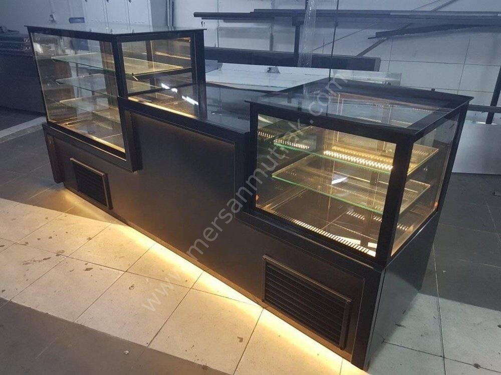 Pasta Teşhir Dolabı Siyah Model