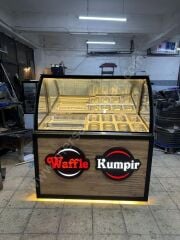 Waffle ve Kumpir Reyonu Ahşap Model