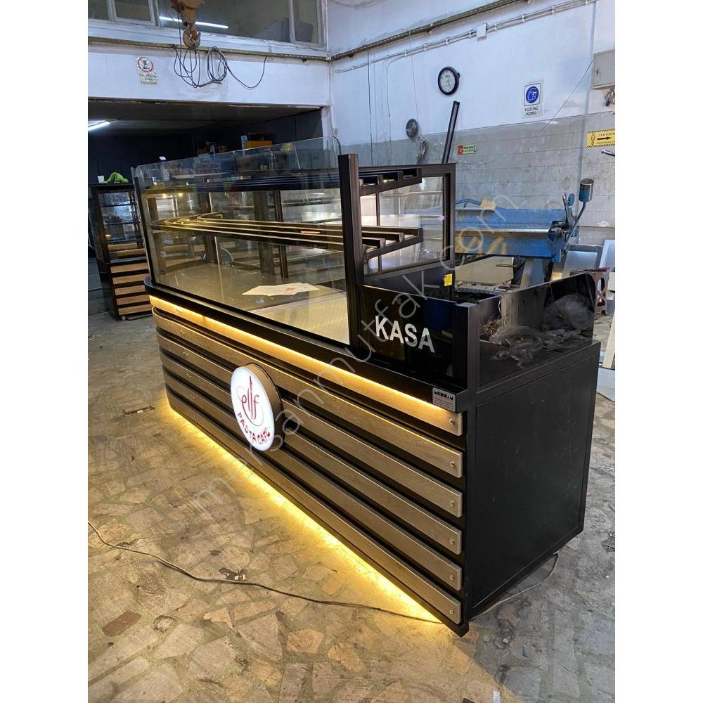 Börek Baklava Tezgahı ve Pasta Dolabı Ahşap Dekorlu Fiyatı Taksit
